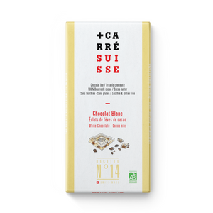 N°14 • Tablette chocolat blanc éclats de fèves de cacao (bio)