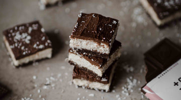 Chocolate and coconut bounty squares