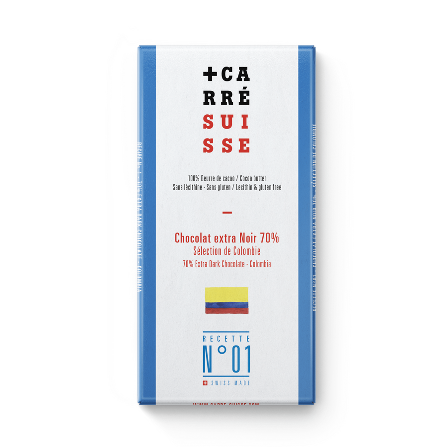 N°01 • Tablette chocolat extra noir 70% origine Colombie
