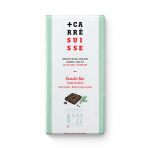 N°22 • Tablette chocolat noir extrait de stevia, sans sucre ajouté