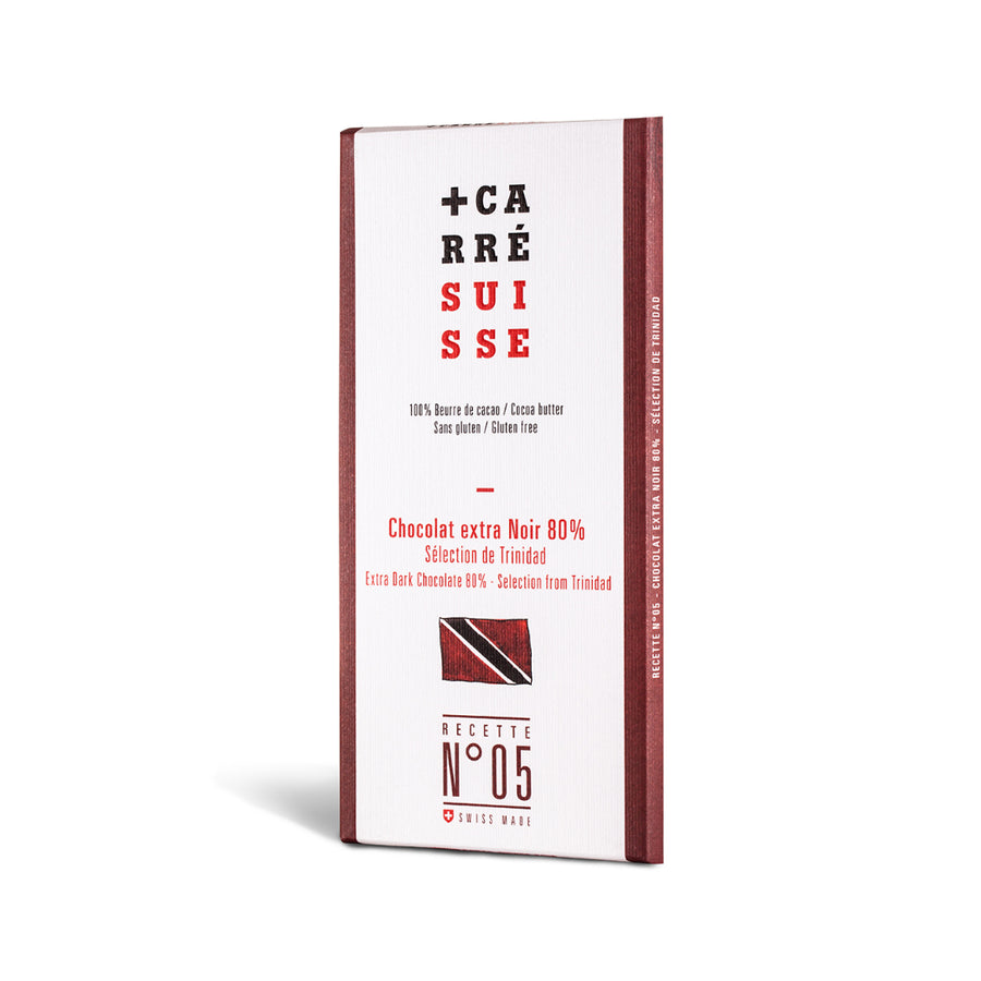 Carré Suisse - Tablette de chocolat extra noir 80% origine Trinidad